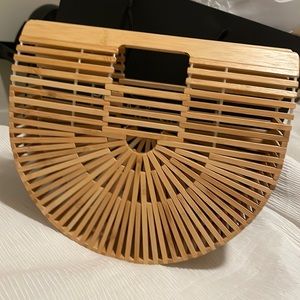 Bamboo clutch hangbag